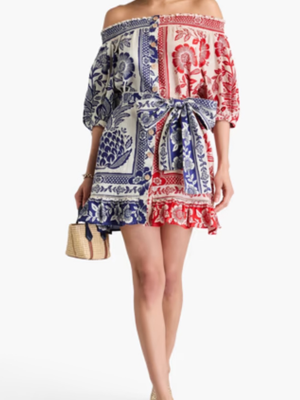 FARM Rio Mixed Pineapple Garden Mini Dress, sz Medium